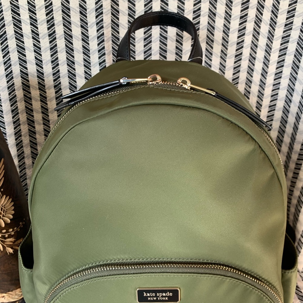 KATE SPADE , Large Nylon Backpack Laptop Green - Picture 8 of 8